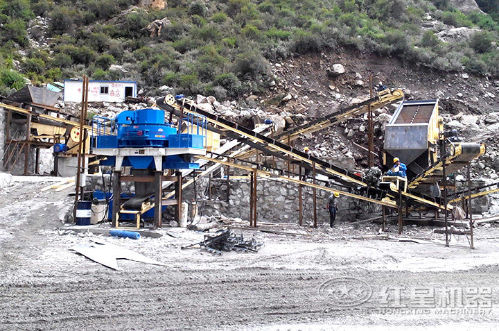 vsi制砂機用戶生產(chǎn)現(xiàn)場，多個現(xiàn)場提供就近參觀