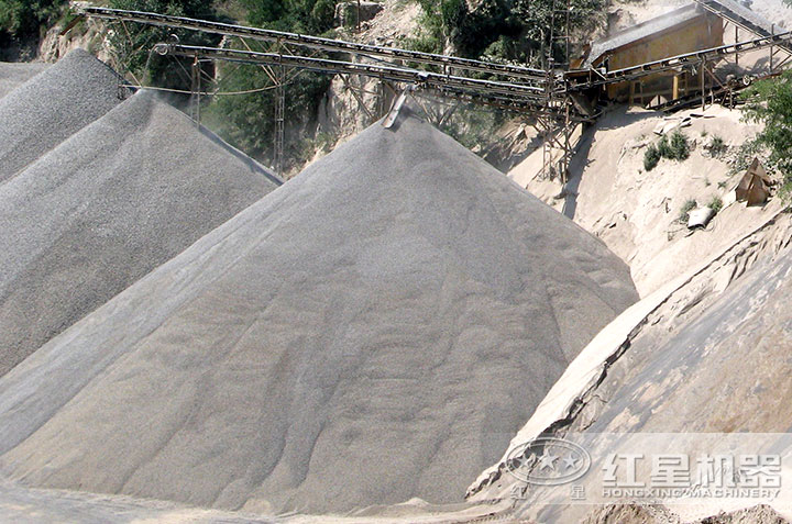 機(jī)制砂成品，一條生產(chǎn)線可有多種規(guī)格成品